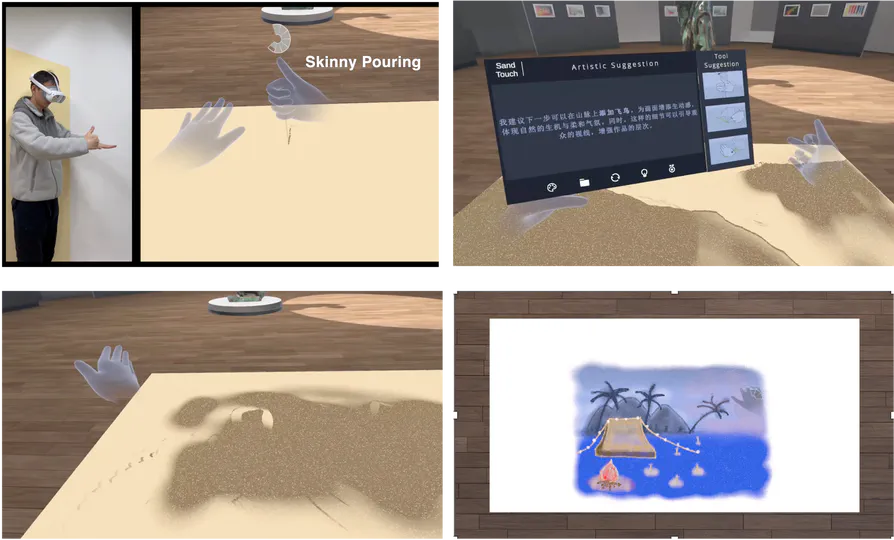 SandTouch: Empowering Virtual Sand Art in VR with AI Guidance and Emotional Relief