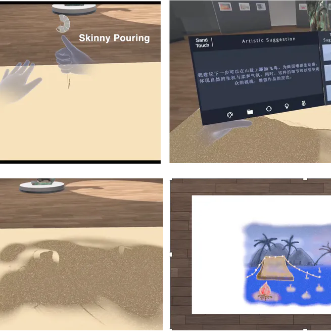 SandTouch: Empowering Virtual Sand Art in VR with AI Guidance and Emotional Relief